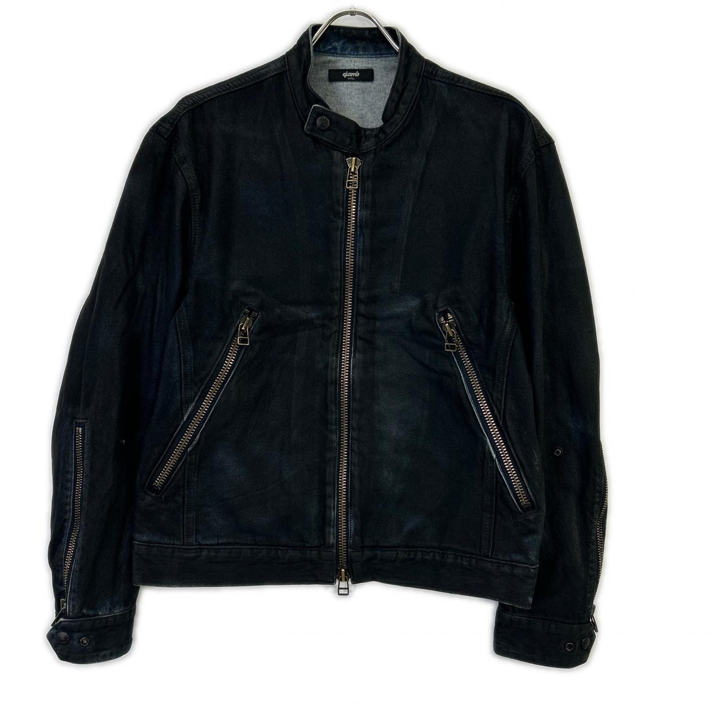 (g) Black Denim Riders Jacket Size S