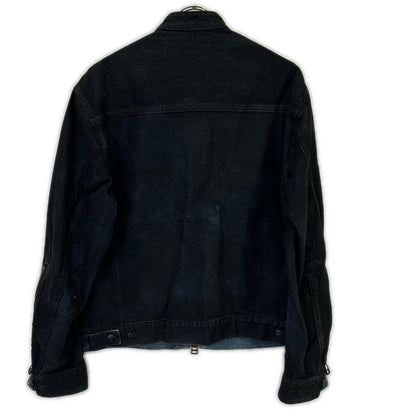 (g) Black Denim Riders Jacket Size S