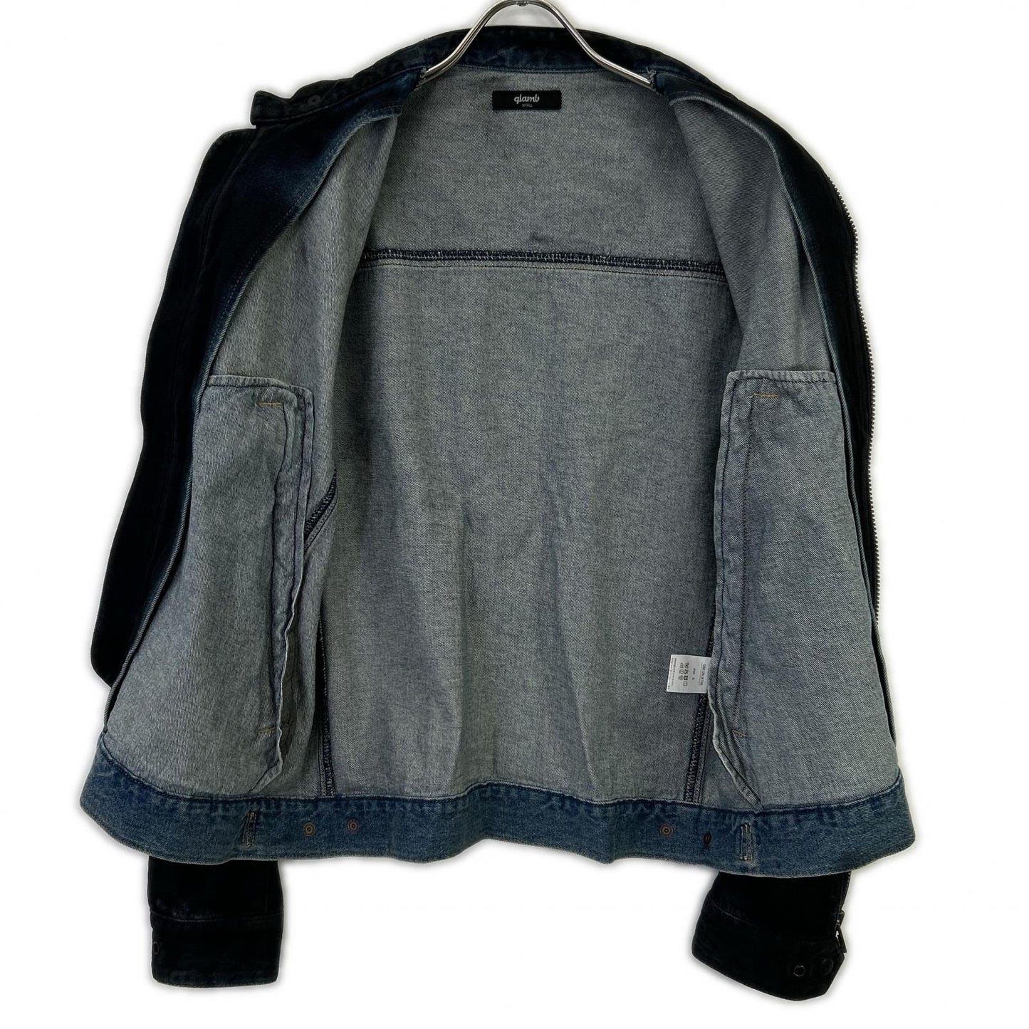 (g) Black Denim Riders Jacket Size S