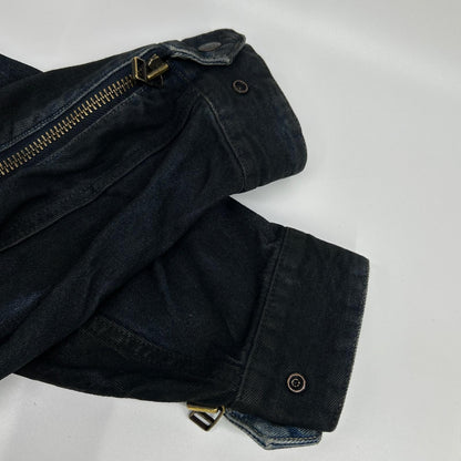 (g) Black Denim Riders Jacket Size S