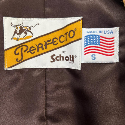 schott Brown Suede MC Vest Size S