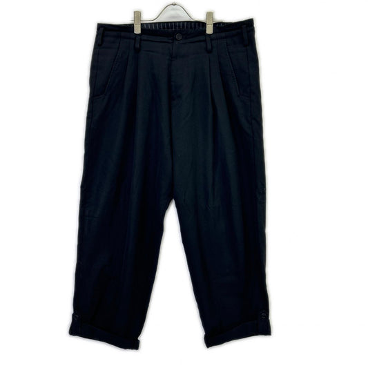 Yohji Yamamoto POUR HOMME Black 2-Tuck Slacks Size 3