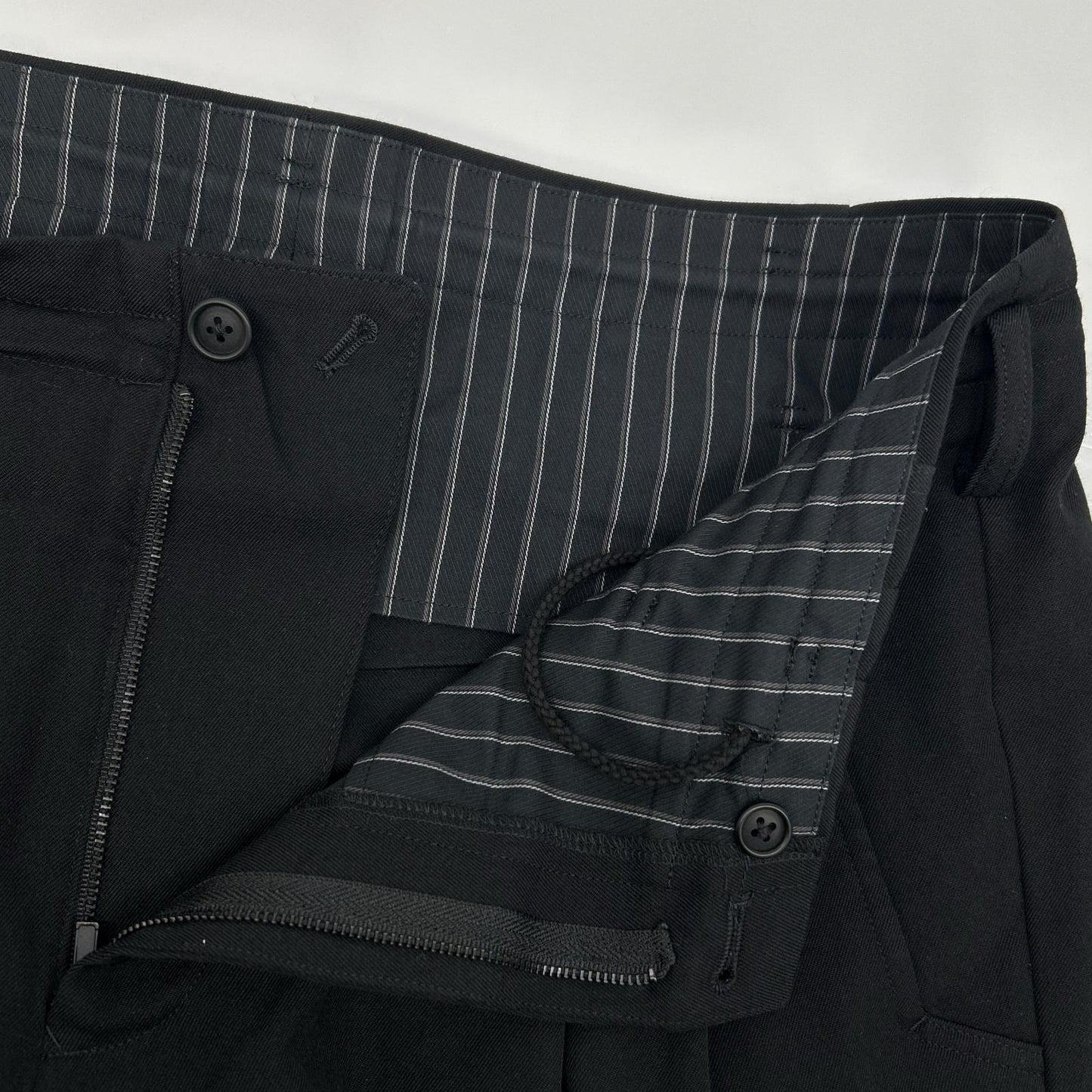 Yohji Yamamoto POUR HOMME Black 2-Tuck Slacks Size 3