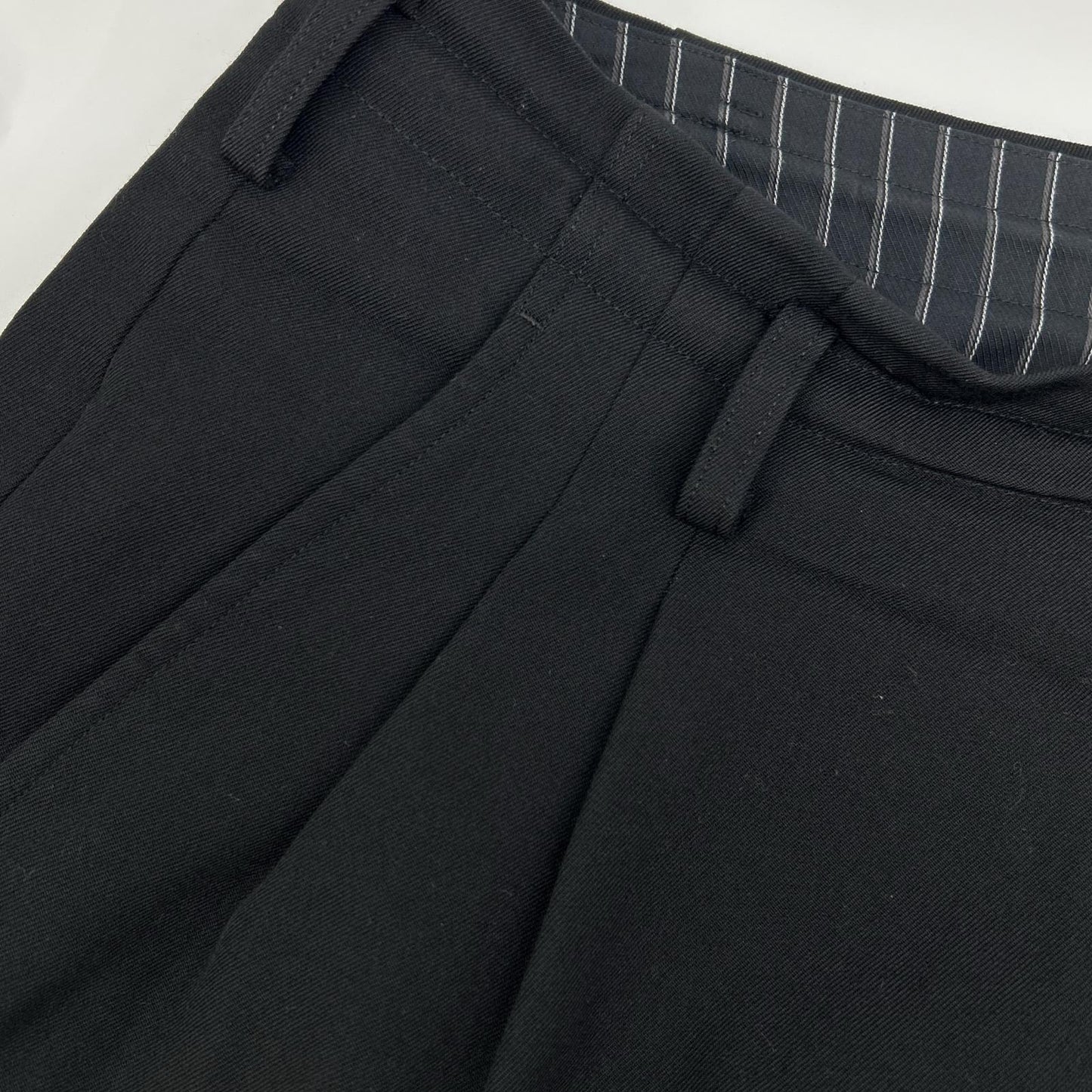 Yohji Yamamoto POUR HOMME Black 2-Tuck Slacks Size 3