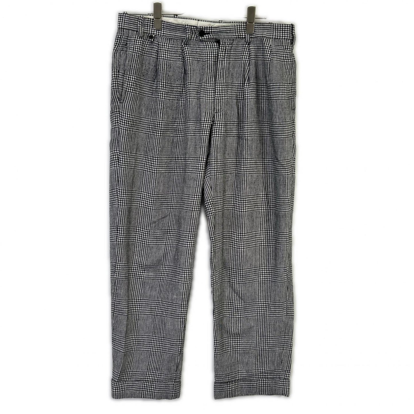 BERNARD ZINS Houndstooth Linen Cotton Slacks Size 42