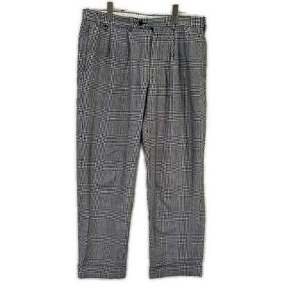 BERNARD ZINS Houndstooth Linen Cotton Slacks Size 42