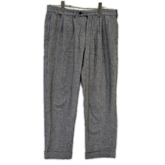 BERNARD ZINS Houndstooth Linen Cotton Slacks Size 42