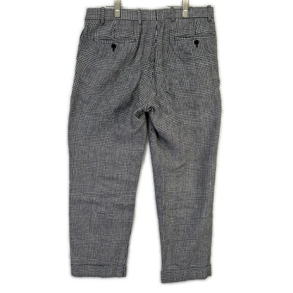 BERNARD ZINS Houndstooth Linen Cotton Slacks Size 42