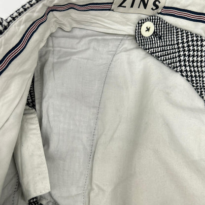 BERNARD ZINS Houndstooth Linen Cotton Slacks Size 42