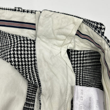 BERNARD ZINS Houndstooth Linen Cotton Slacks Size 42