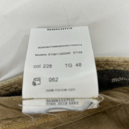 MONCLER Beige PANTALONE BERMUDA Shorts Pants Size 48
