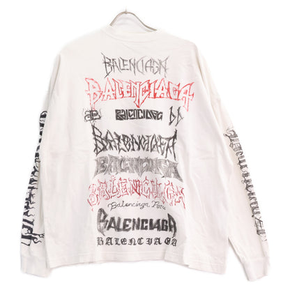 BALENCIAGA 23 Vintage DIY Metal Logo T-Shirt White Size L