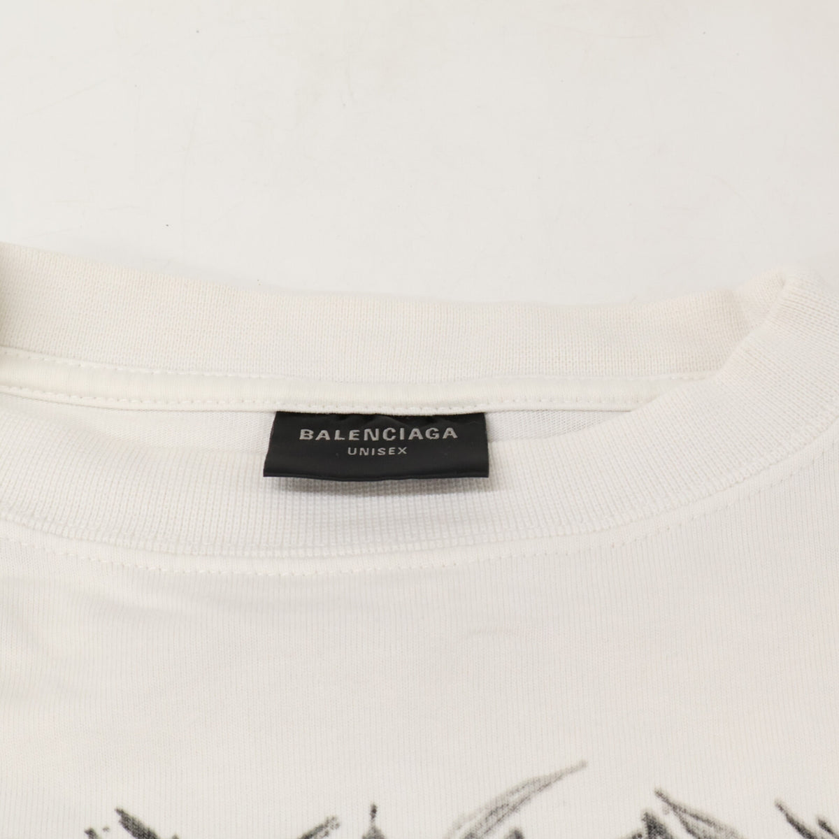 BALENCIAGA 23 Vintage DIY Metal Logo T-Shirt White Size L