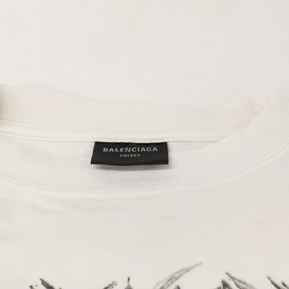 BALENCIAGA 23 Vintage DIY Metal Logo T-Shirt White Size L