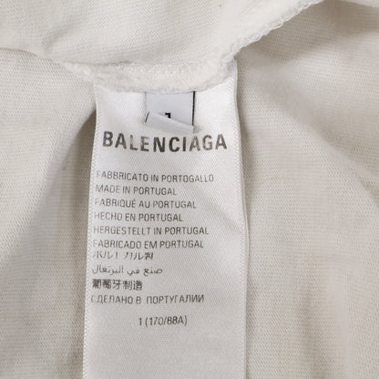 BALENCIAGA 23 Vintage DIY Metal Logo T-Shirt White Size L