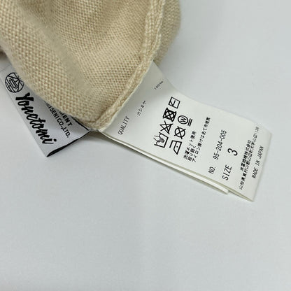 Yonetomi Ivory RIGID 100% Cashmere Sweater Size 3