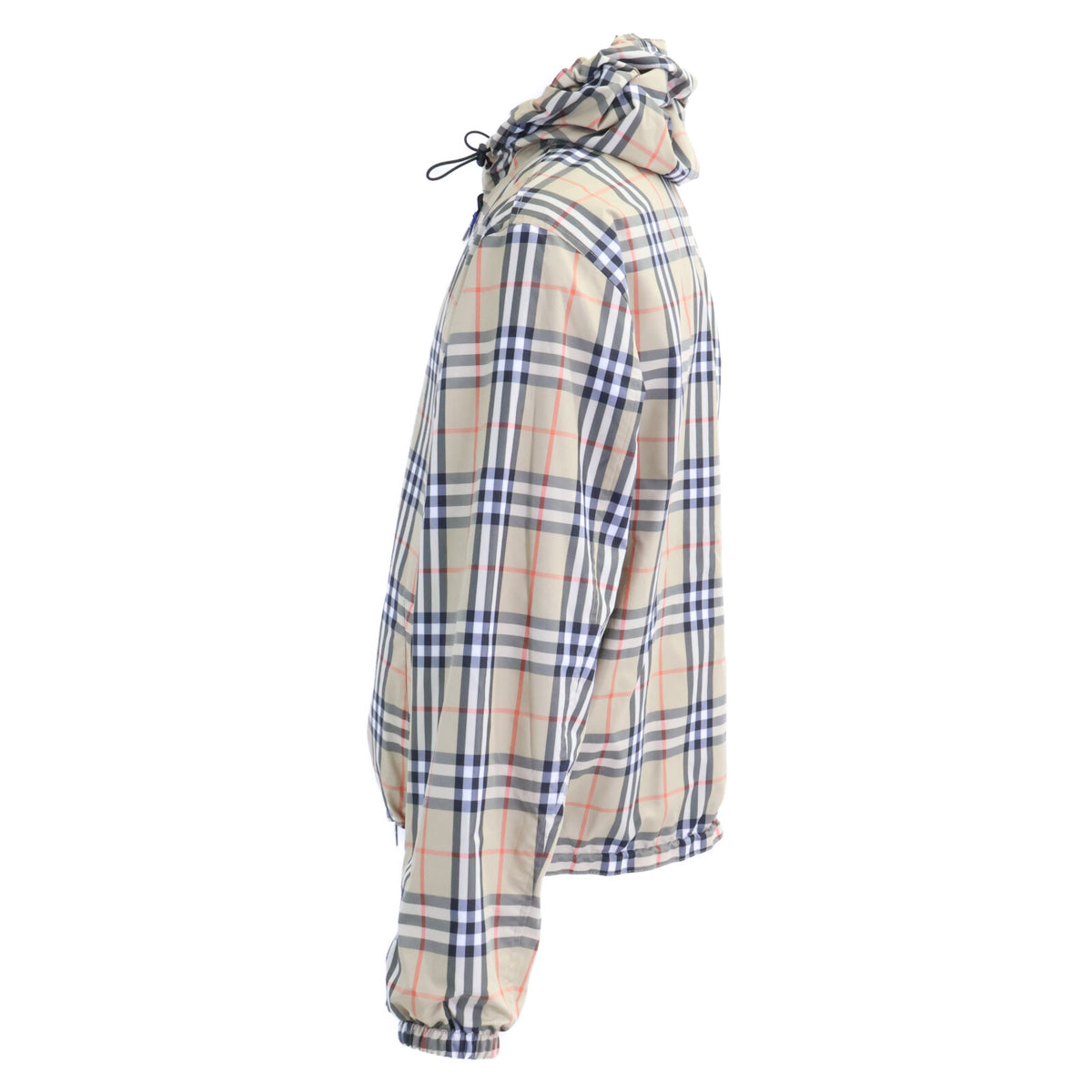 BURBERRY Nova Check Reversible Hoodie Jacket Black Size M