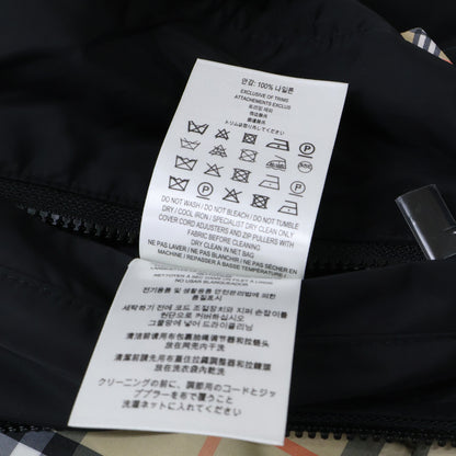 BURBERRY Nova Check Reversible Hoodie Jacket Black Size M