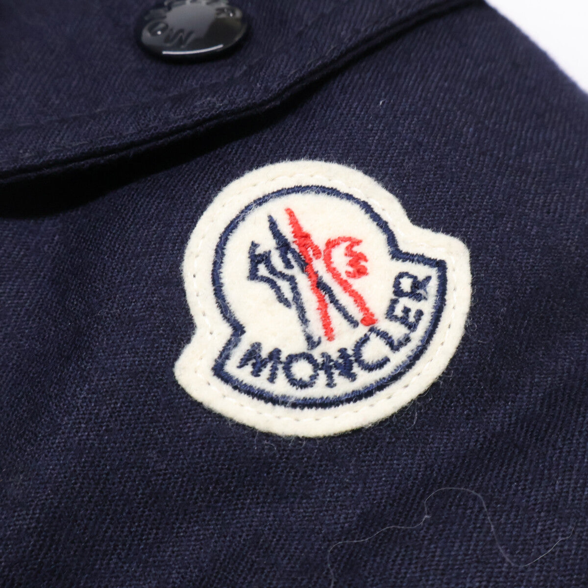 MONCLER MONTGENEVRE Wool Hooded Down Jacket Navy Size 5