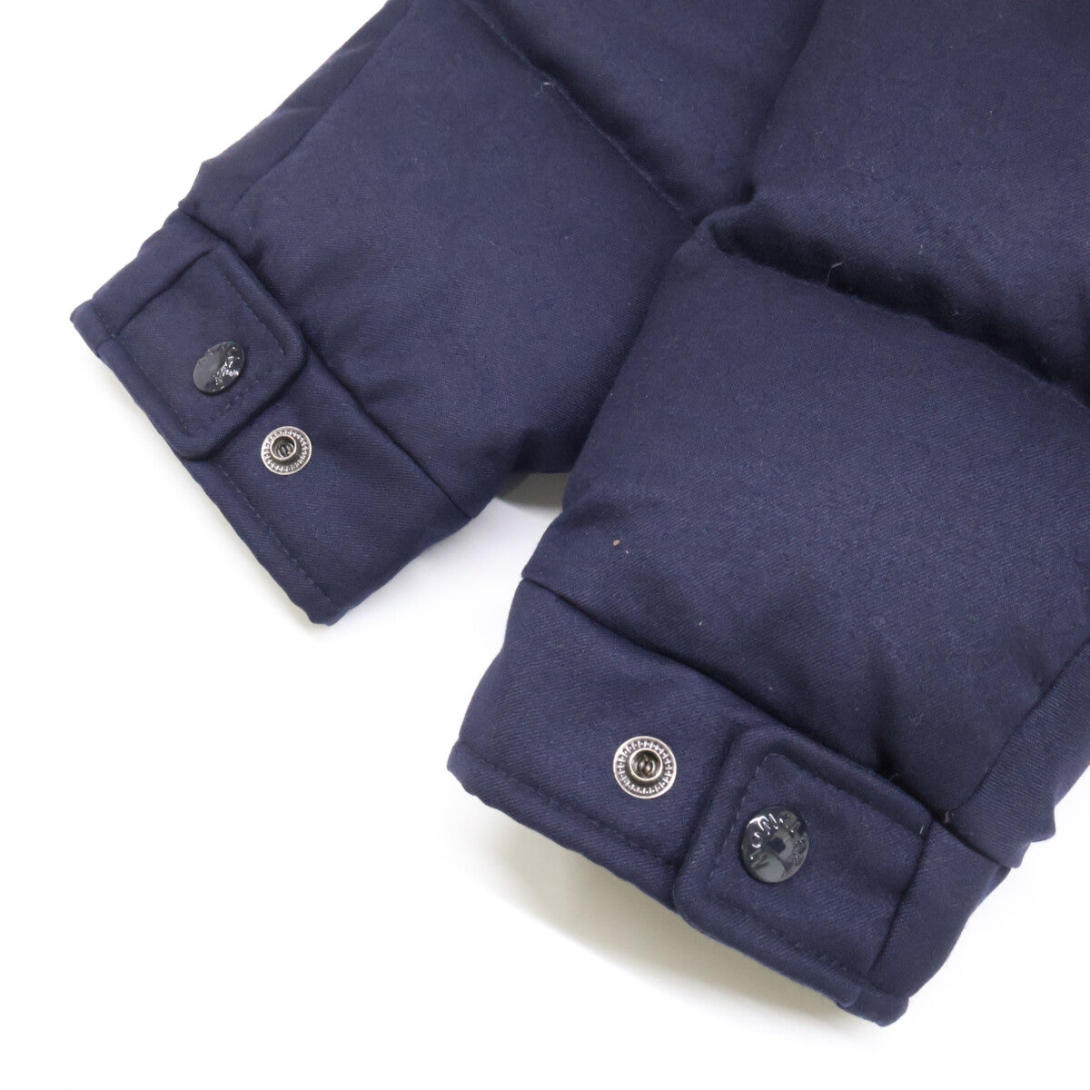 MONCLER MONTGENEVRE Wool Hooded Down Jacket Navy Size 5