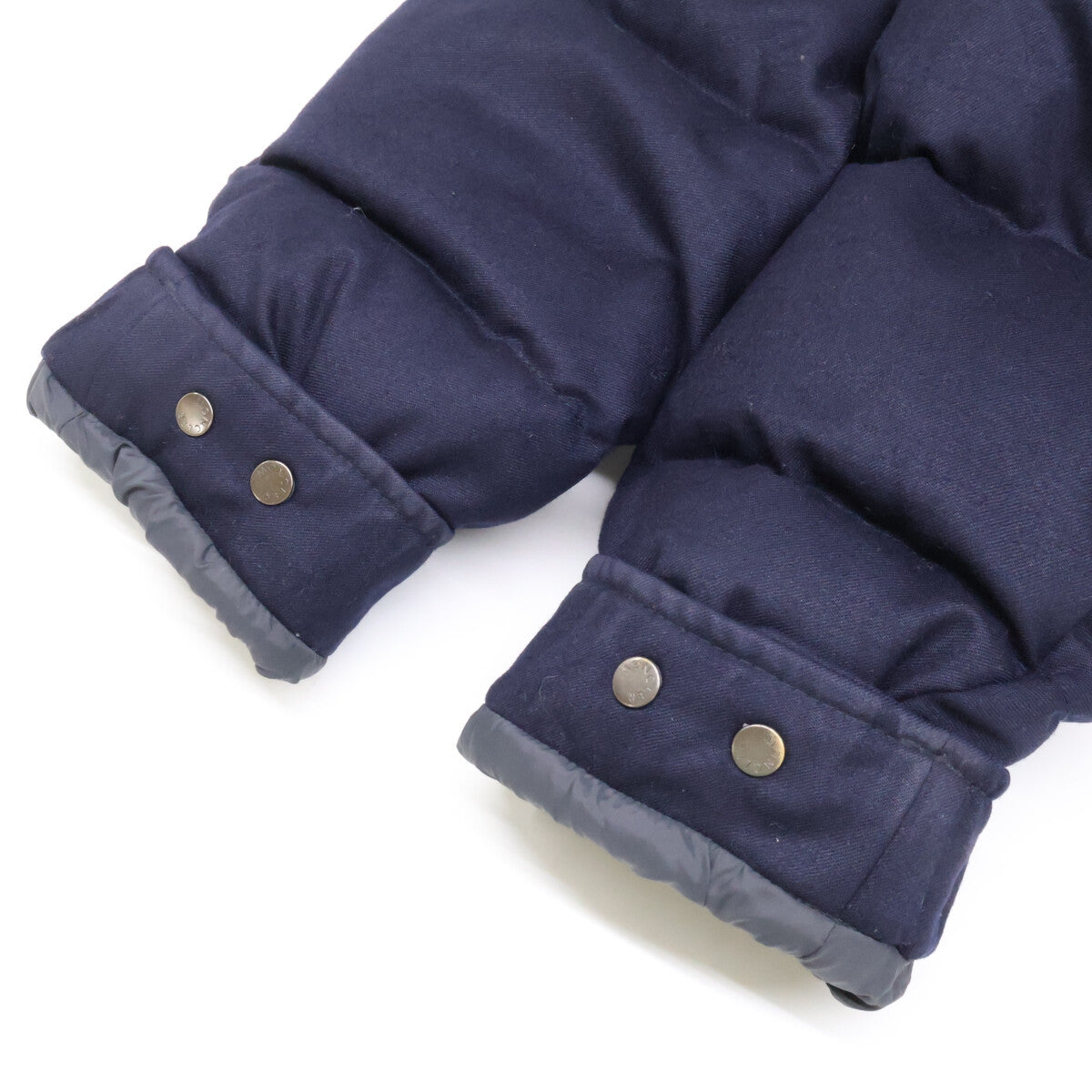 MONCLER MONTGENEVRE Wool Hooded Down Jacket Navy Size 5