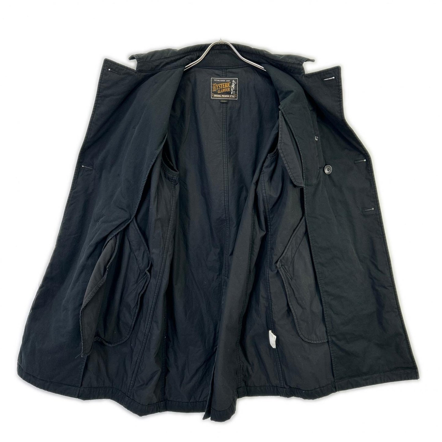 HYSTERIC GLAMOUR Sound & Vision P-Coat Black Size M