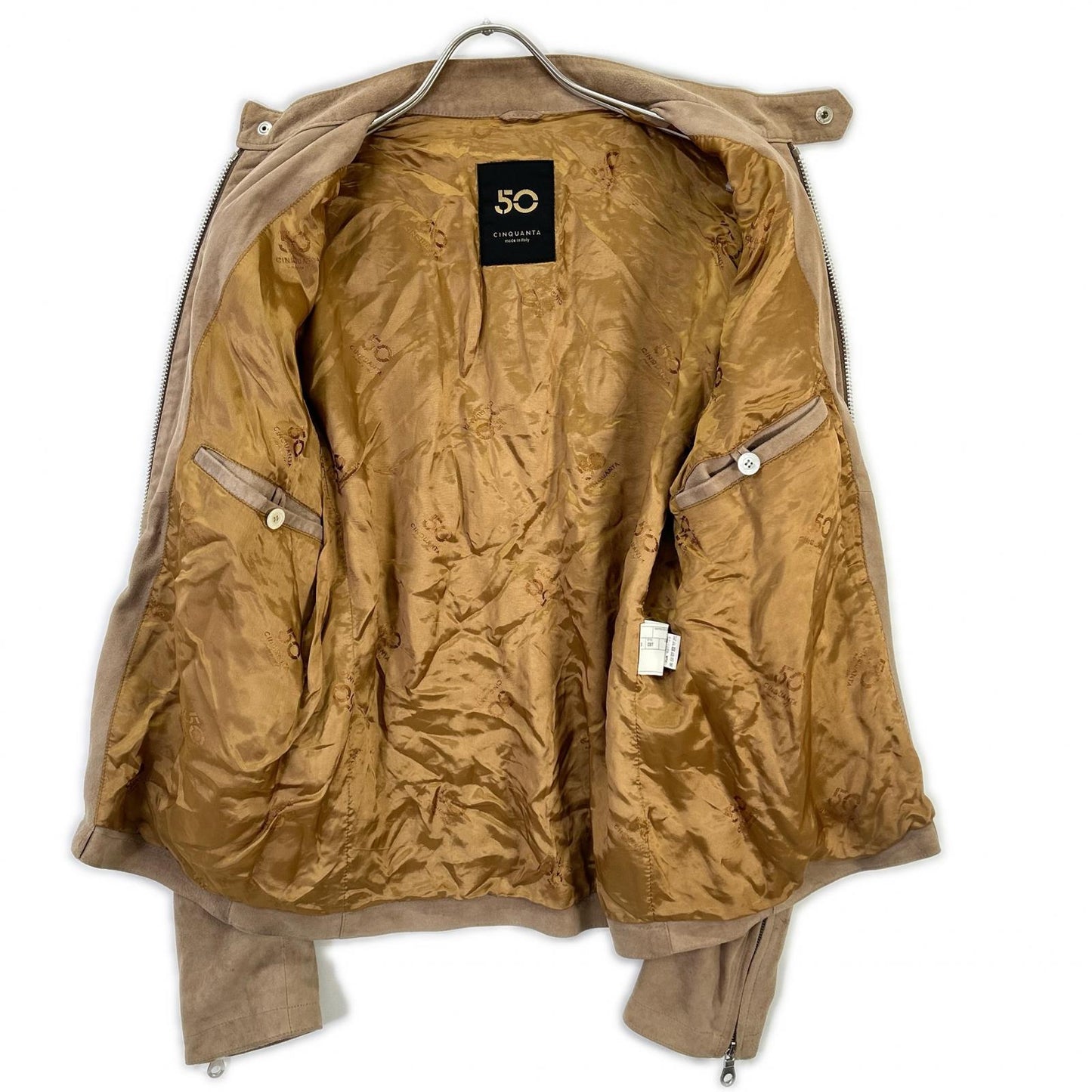 Cinquanta H-502/1 Goat Suede Stand Jacket Brown Size 48