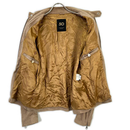 Cinquanta H-502/1 Goat Suede Stand Jacket Brown Size 48
