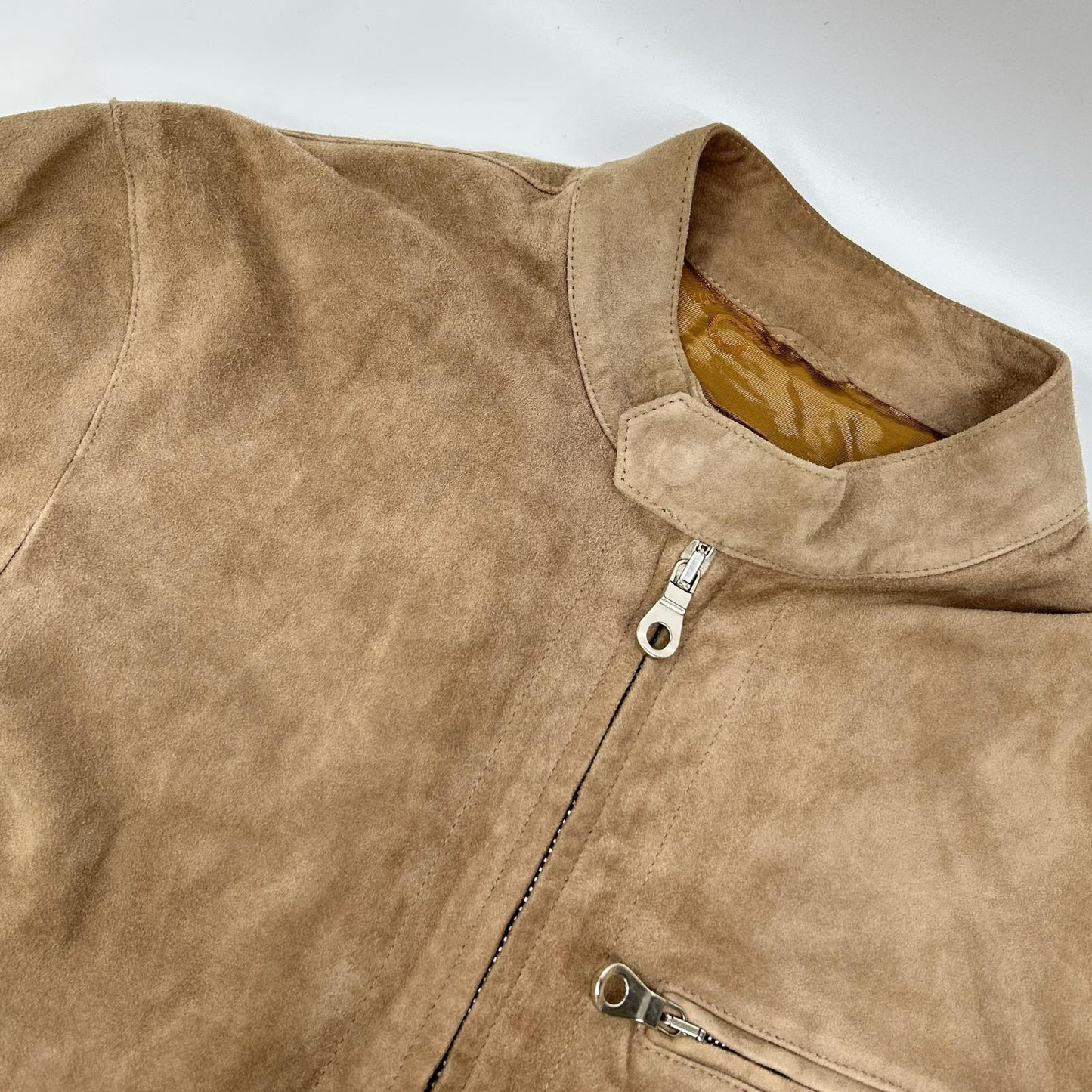 Cinquanta H-502/1 Goat Suede Stand Jacket Brown Size 48