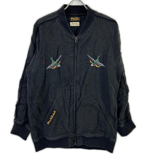 RUDE GALLERY BLACK REBEL 20SS Linen Jacket Black