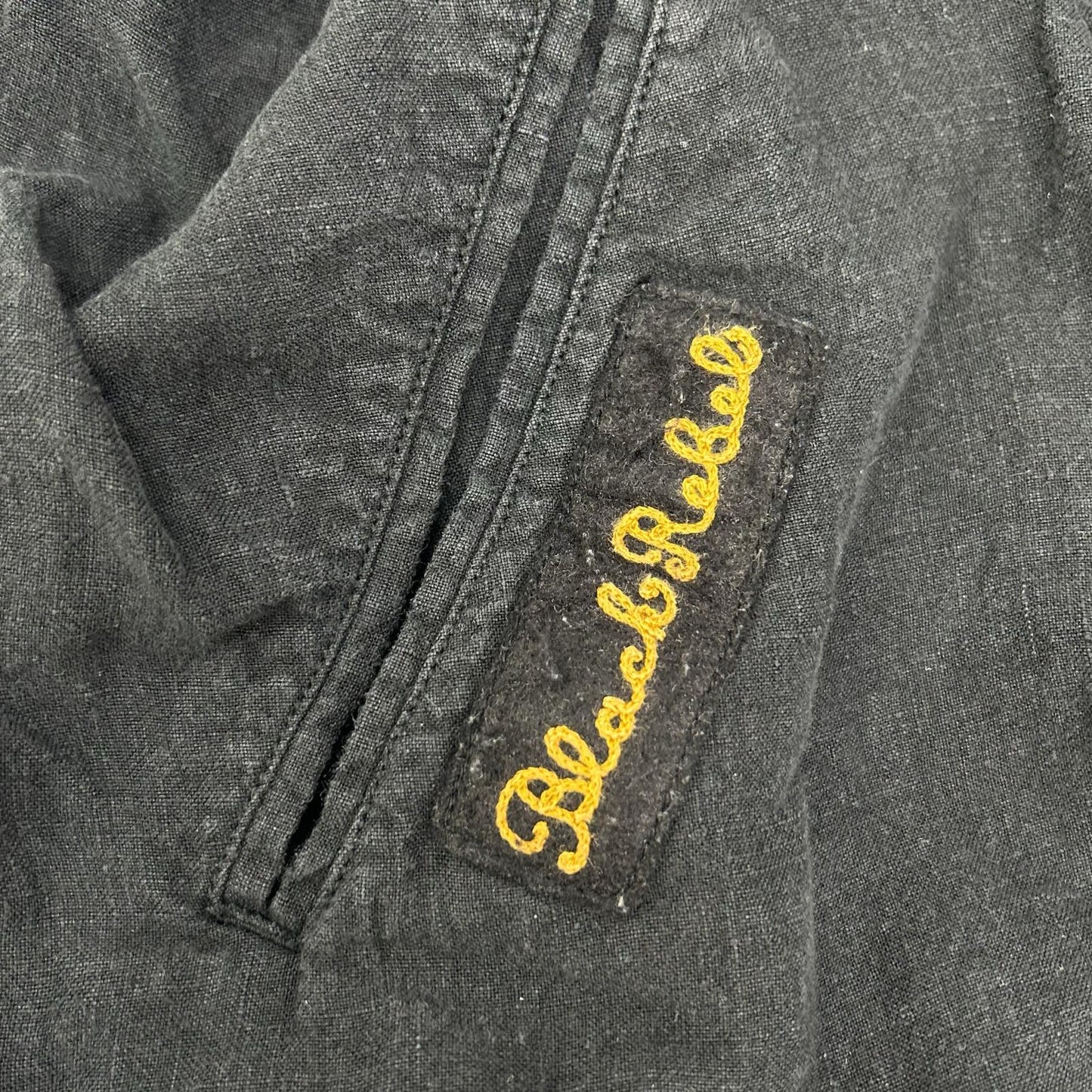 RUDE GALLERY BLACK REBEL 20SS Linen Jacket Black