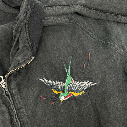 RUDE GALLERY BLACK REBEL 20SS Linen Jacket Black