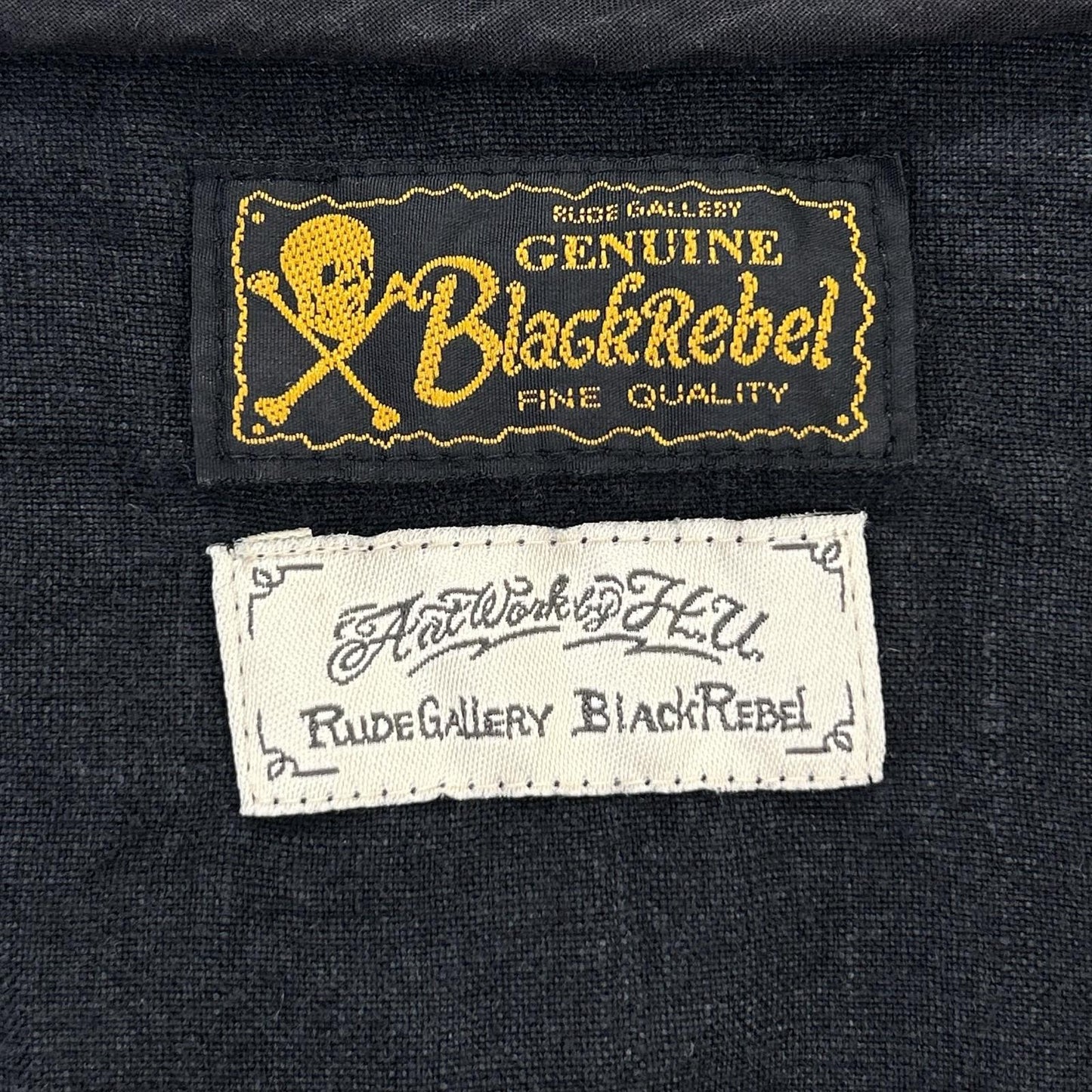 RUDE GALLERY BLACK REBEL 20SS Linen Jacket Black