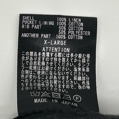 RUDE GALLERY BLACK REBEL 20SS Linen Jacket Black