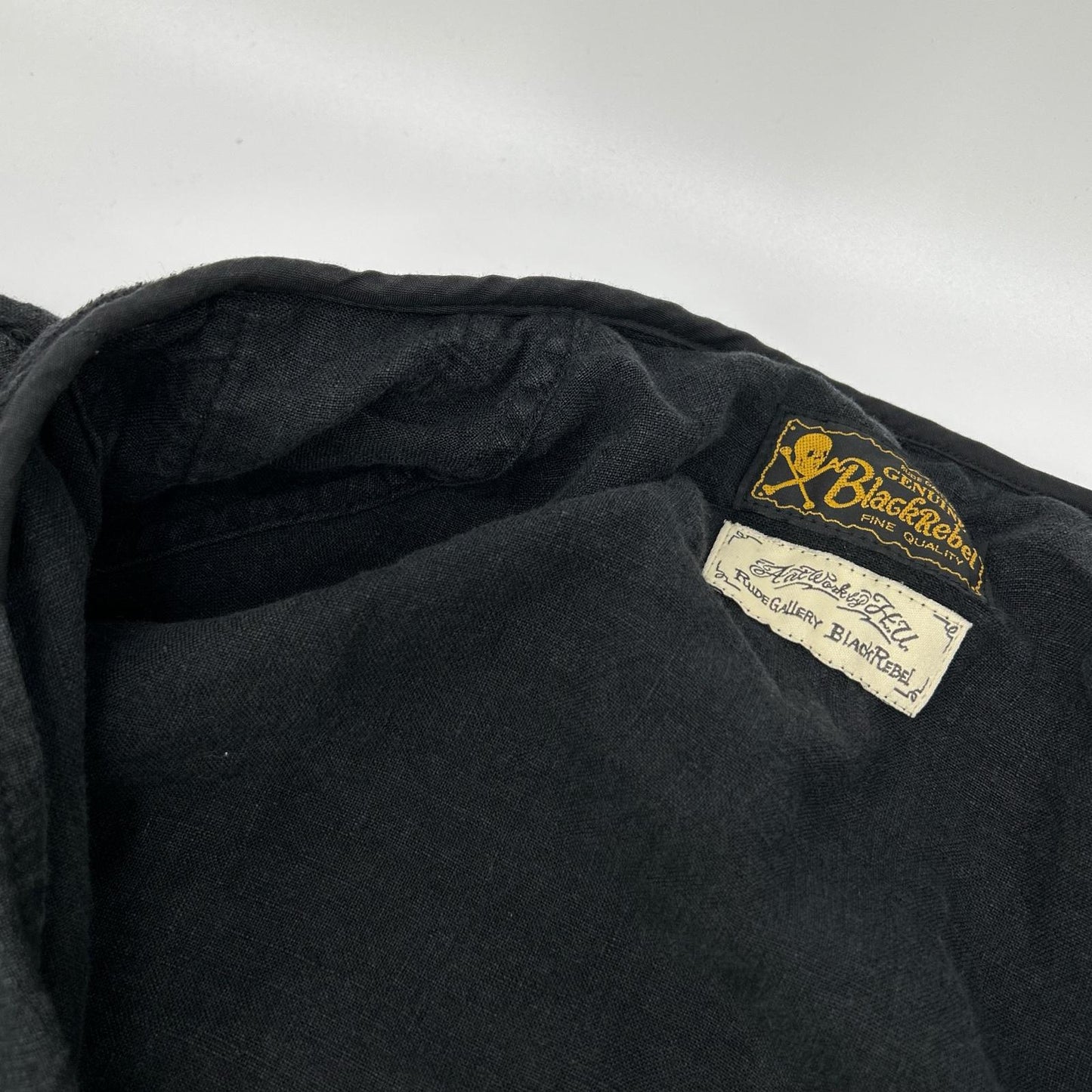 RUDE GALLERY BLACK REBEL 20SS Linen Jacket Black