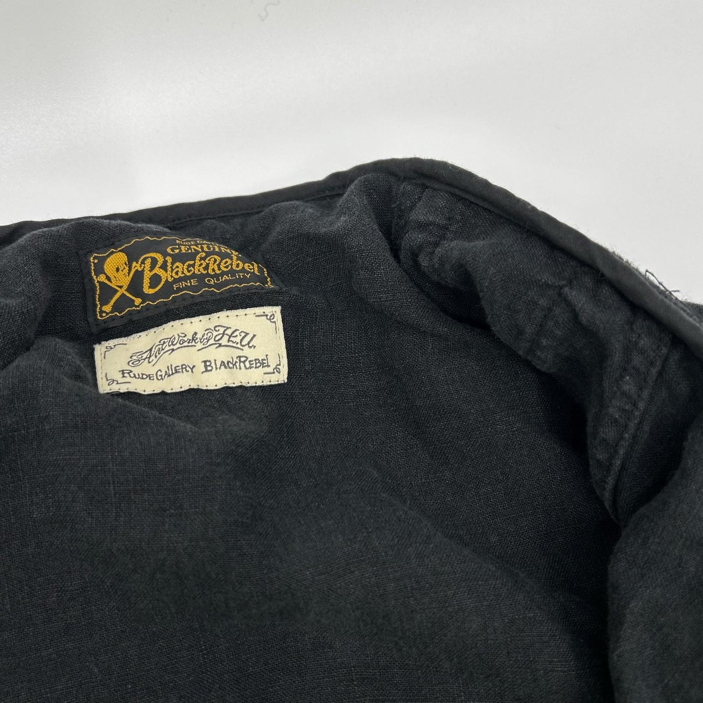 RUDE GALLERY BLACK REBEL 20SS Linen Jacket Black