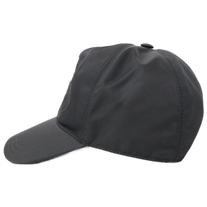 PRADA Nylon Logo Embroidered Cap Black Size L