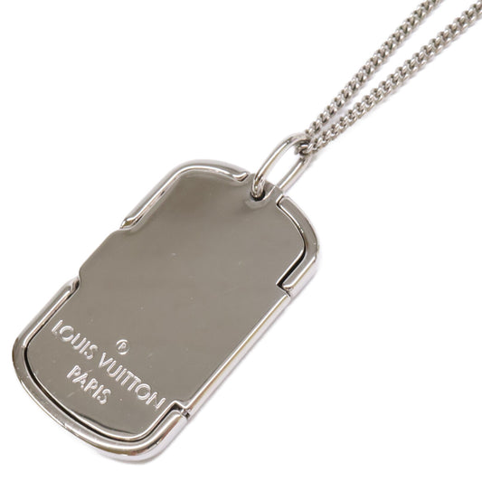 LOUIS VUITTON Monogram Rocket Necklace Silver Size ONE SIZE