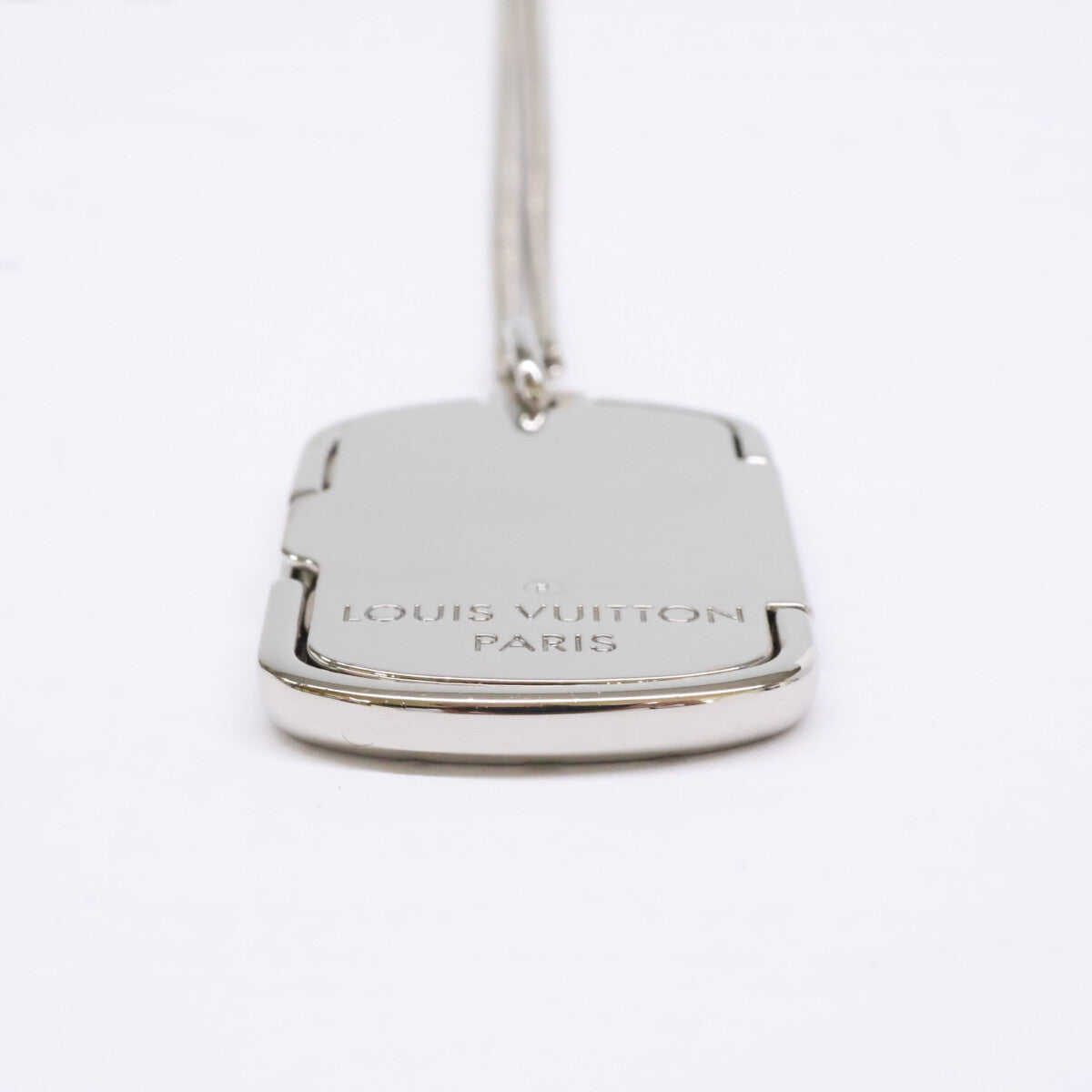 LOUIS VUITTON Monogram Rocket Necklace Silver Size ONE SIZE