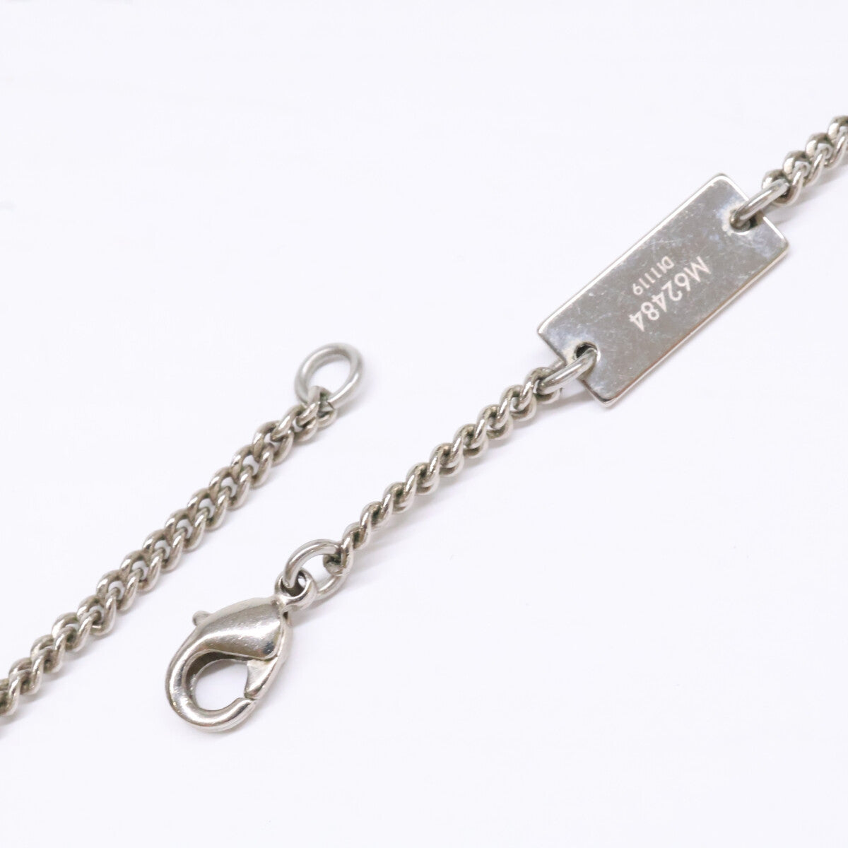 LOUIS VUITTON Monogram Rocket Necklace Silver Size ONE SIZE