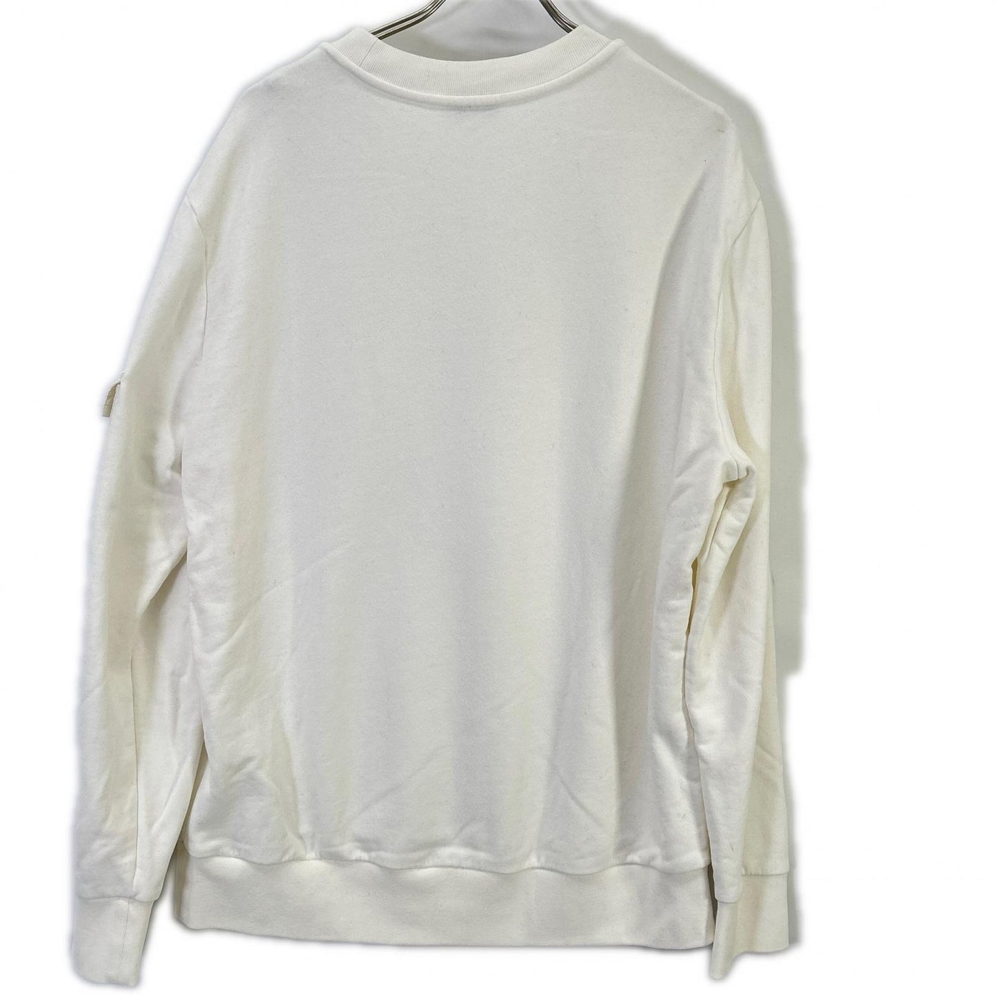 MONCLER FELPA Logo Sweatshirt White Size XL