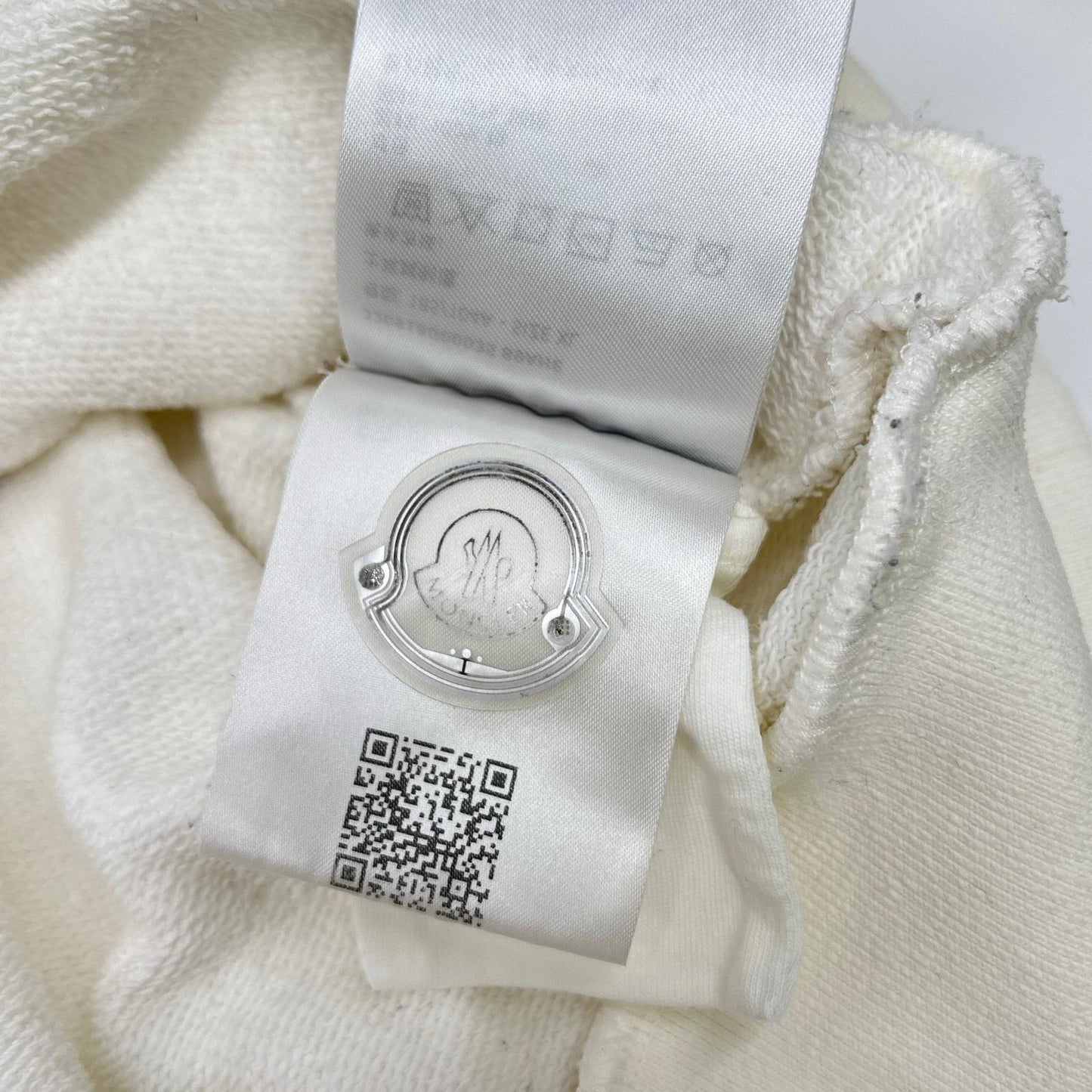 MONCLER FELPA Logo Sweatshirt White Size XL