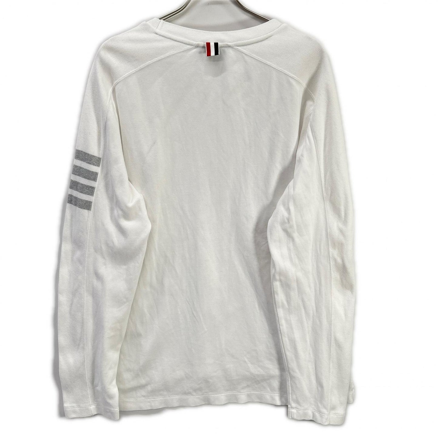 THOM BROWNE Cotton 4-BAR T-Shirt White Size 4