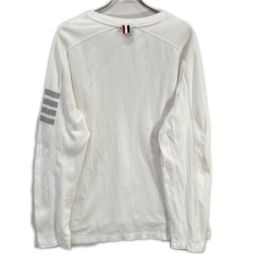 THOM BROWNE Cotton 4-BAR T-Shirt White Size 4