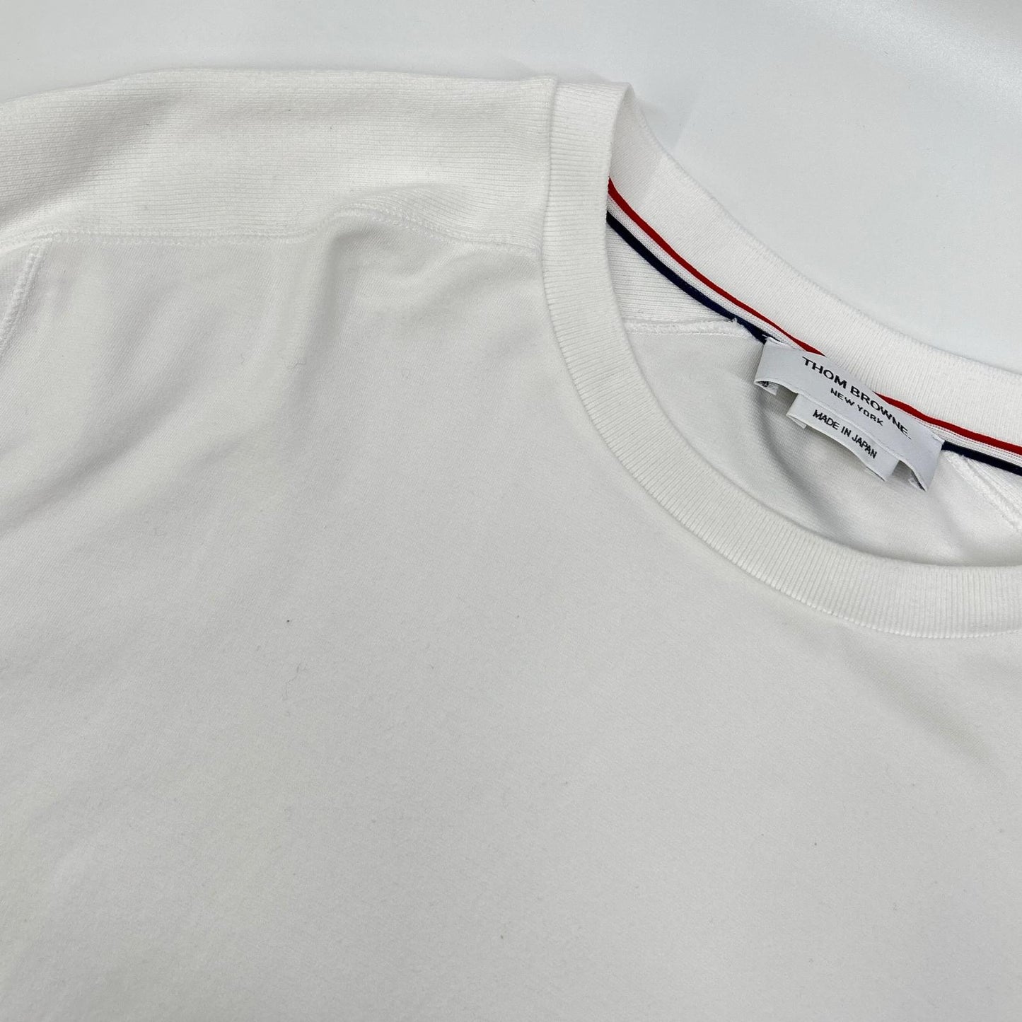 THOM BROWNE Cotton 4-BAR T-Shirt White Size 4