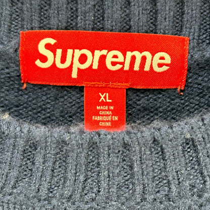 Supreme 26SS Navy Raised Stripe Sweater Size XL