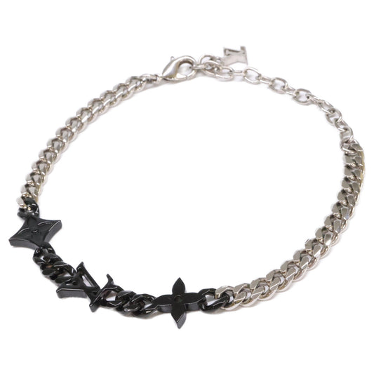 LOUIS VUITTON Monogram Raw Bracelet Black/Silver