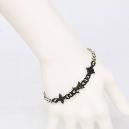 LOUIS VUITTON Monogram Raw Bracelet Black/Silver