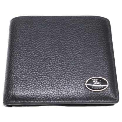 BURBERRY Knight Stamp Bifold Coin Wallet Black Size ONE SIZE