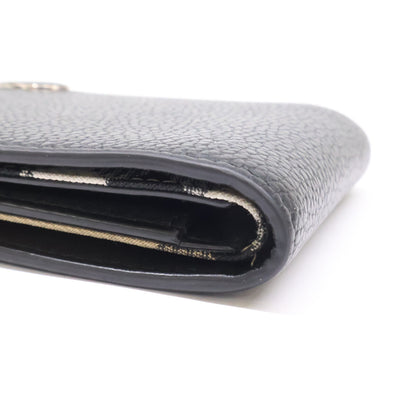 BURBERRY Knight Stamp Bifold Coin Wallet Black Size ONE SIZE
